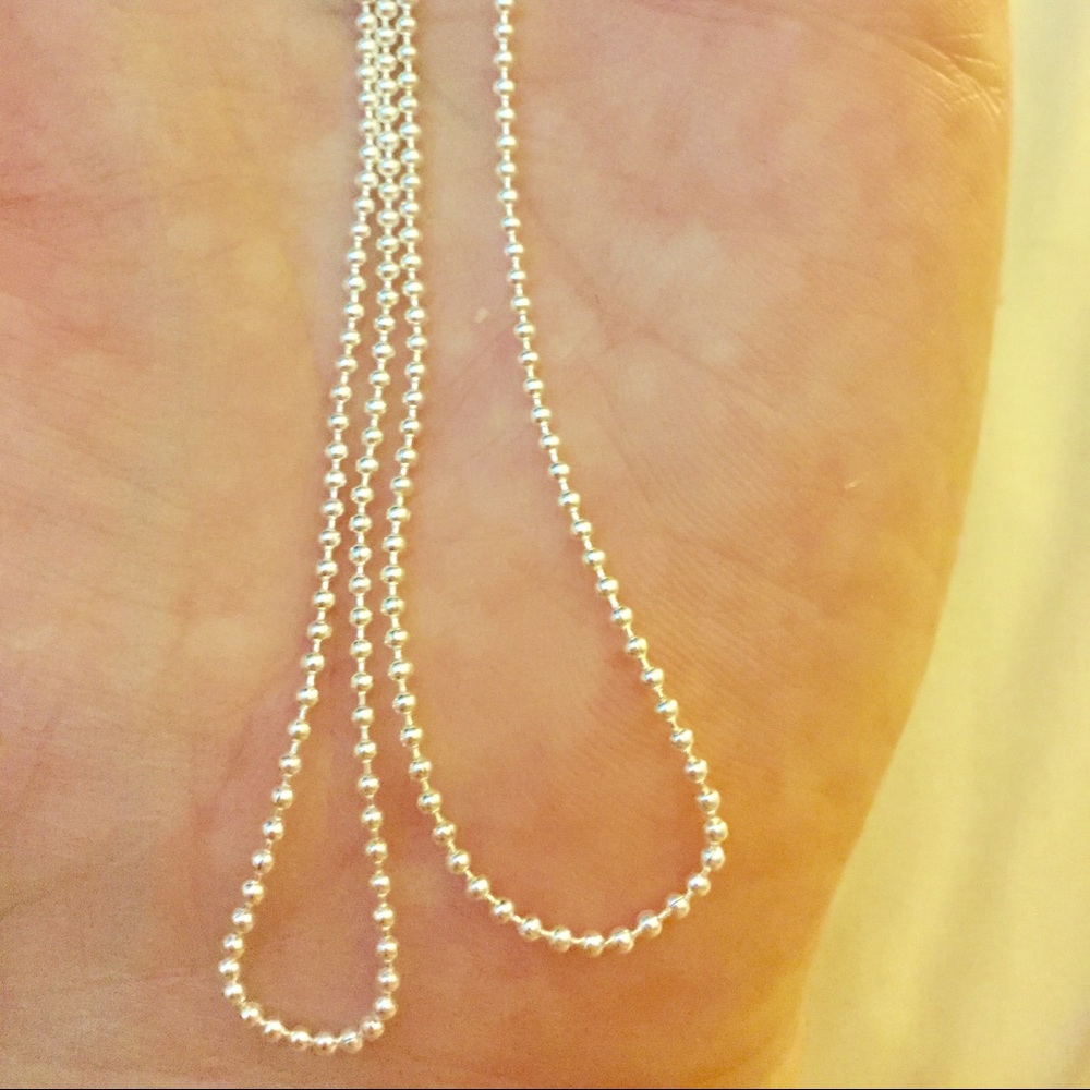 NWT Sterling silver 1mm 22” ball chain